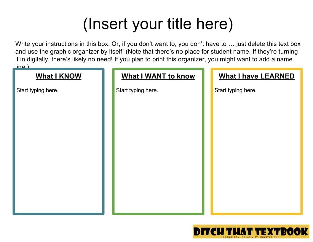 graphic organizers to insert into word documents