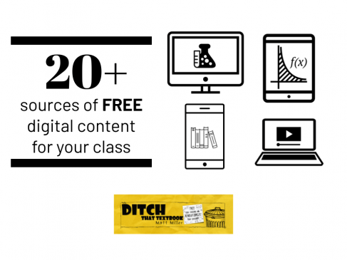 20+ sources of FREE digital content for your class - Ditch That Textbook