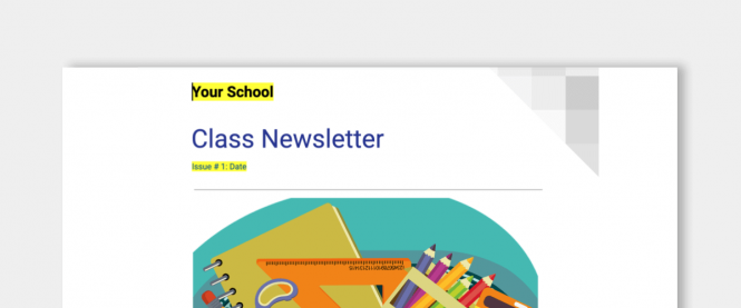 Customized Newsletter Template - Ditch That Textbook