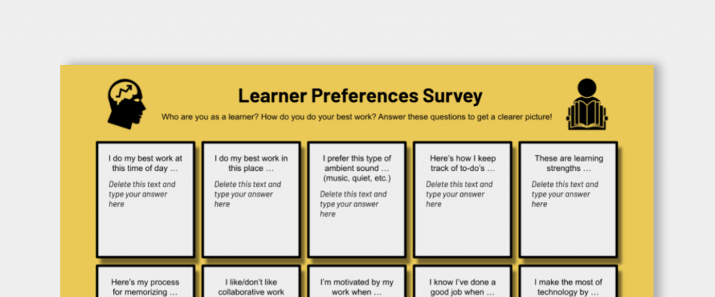 Learner Preferences Survey Template - Ditch That Textbook